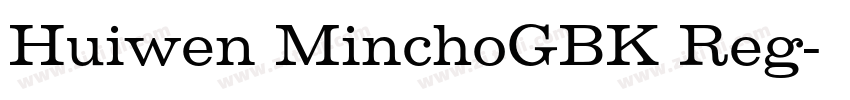 Huiwen MinchoGBK Reg字体转换